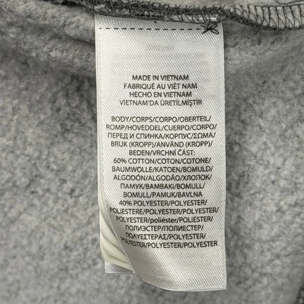 Polo Ralph Lauren Hoodie Mens M Gray Fleece Lined Ski Bear Sweatshirt Pockets